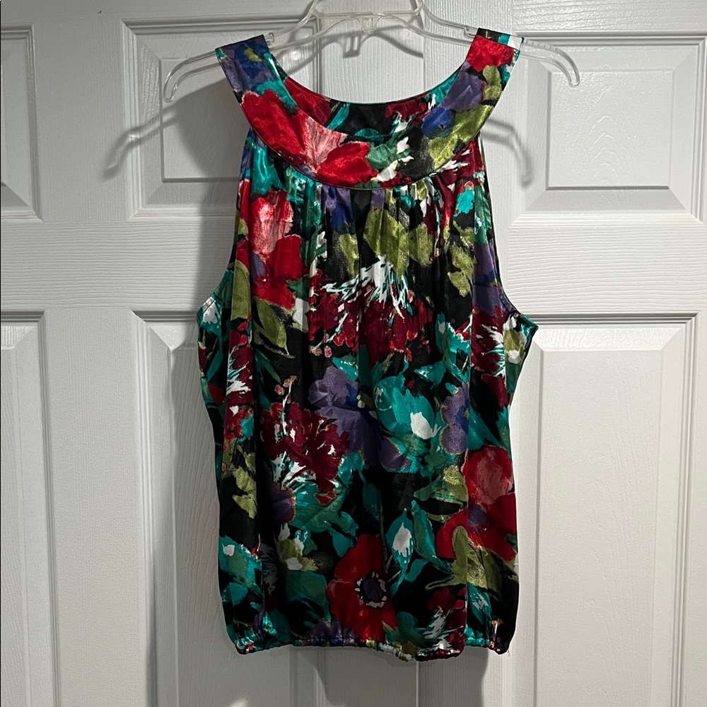 Allison Taylor Multicolor Floral Tank Top
